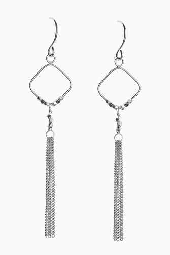 Sterling Silver Tassel Drop Earrings