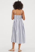 Linen-blend dress